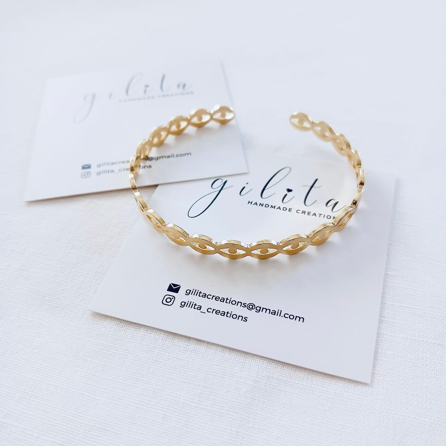 Βραχιόλι χειροπέδα με σχέδιο μάτι