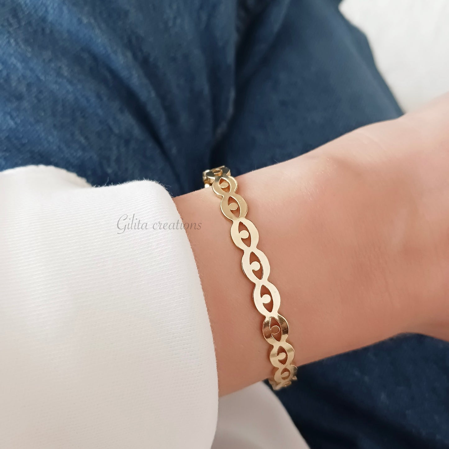 Βραχιόλι χειροπέδα με σχέδιο μάτι