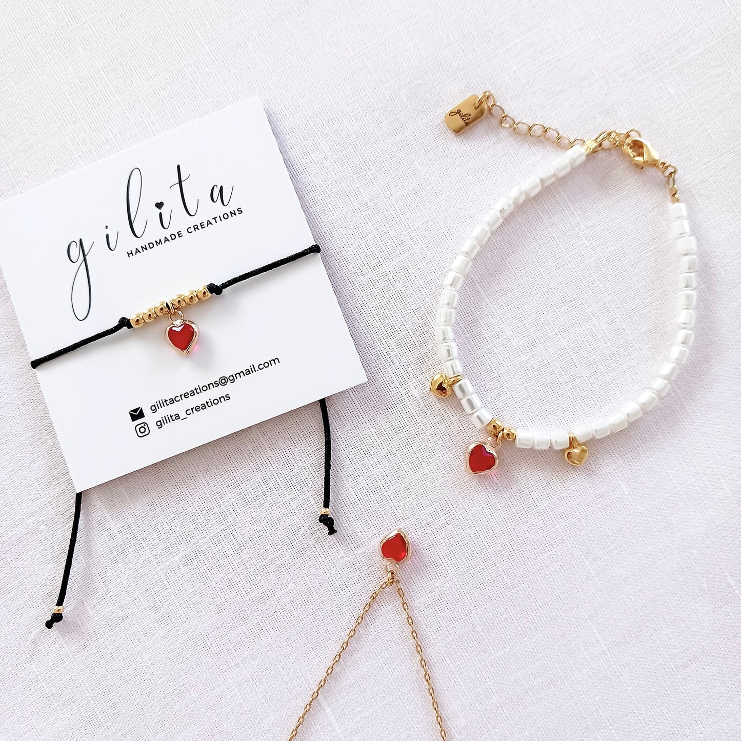 Βραχιόλι με φίλντισι και καρδιά