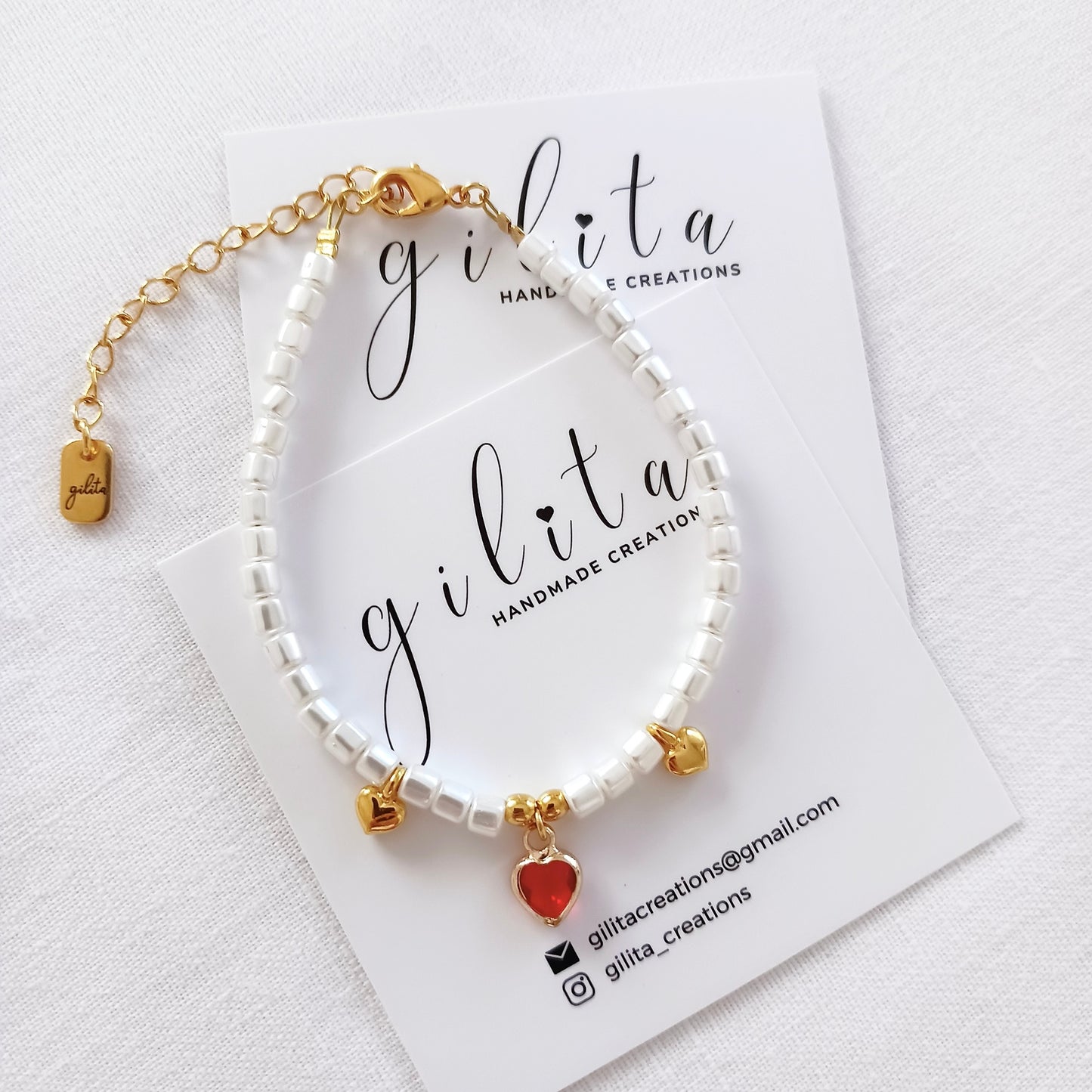 Βραχιόλι με φίλντισι και καρδιά