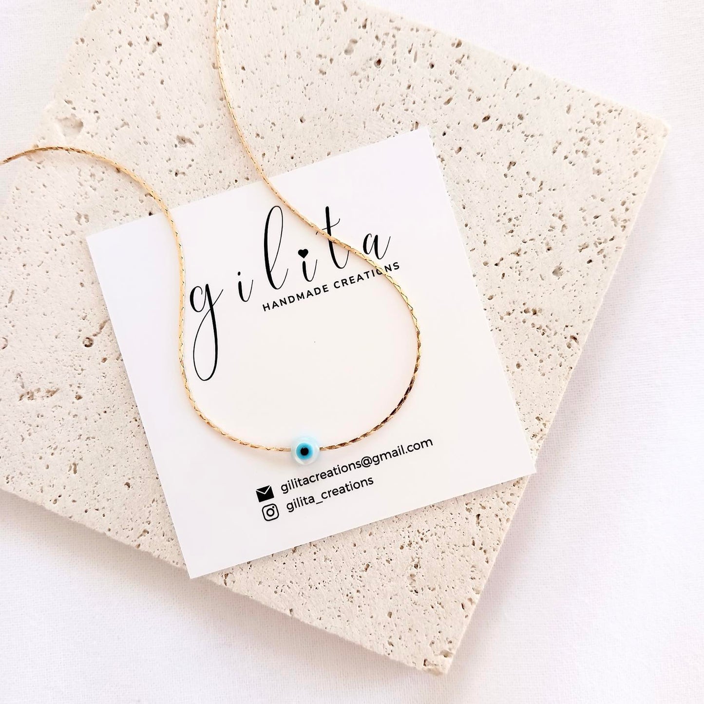 Κολιέ με ματάκι από φίλντισι