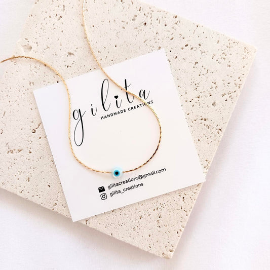 Κολιέ με ματάκι από φίλντισι