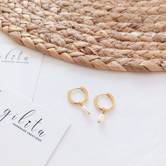 Σκουλαρίκια κρικάκια με μαργαριτάρι