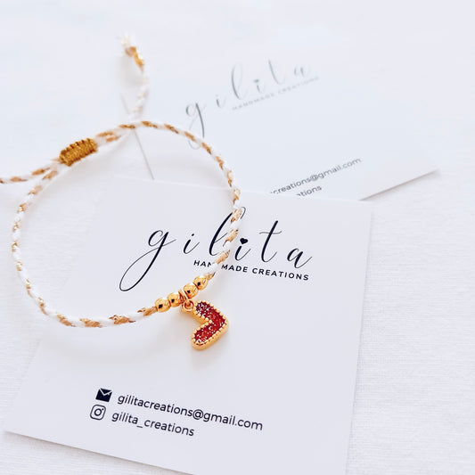 Βραχιόλι με κόκκινη καρδιά
