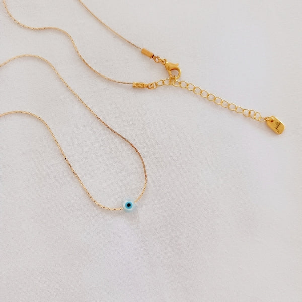 Κολιέ με ματάκι από φίλντισι