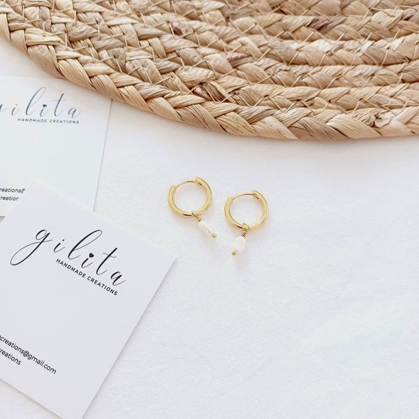 Σκουλαρίκια κρικάκια με μαργαριτάρι